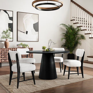 Nash Round Black Dining Table 2